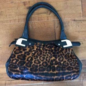 Paulo masi calfhair/leather animal print bag